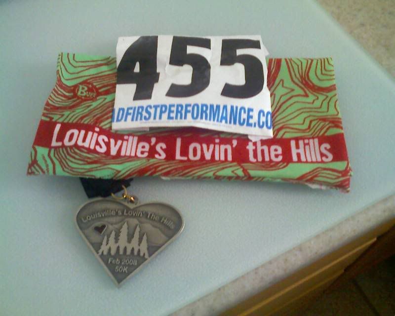 Hitting the Road 2/16/08 Louisville's Lovin the Hills 50K Report